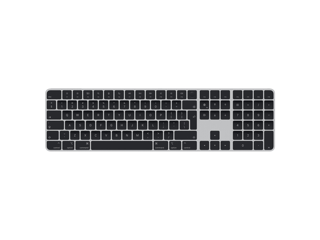 Apple Magic Keyboard mit Touch ID und Ziffernblock für Mac Modelle mit Apple Chip, schwarze Tasten, international