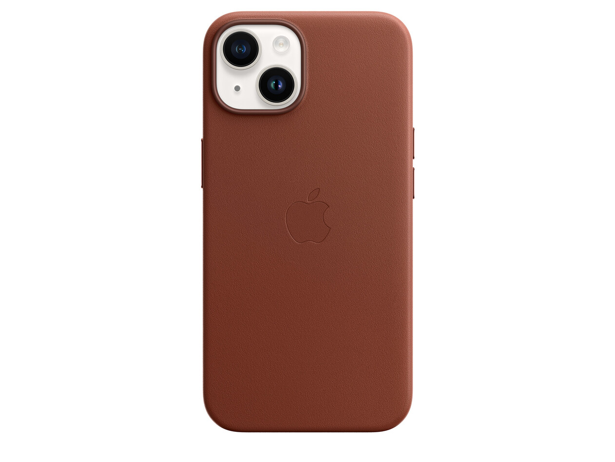 Apple iPhone 14 Leder Case mit MagSafe, umber>
