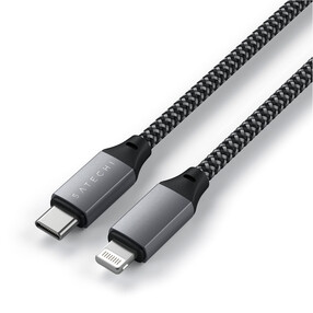 Satechi Type-C zu Lightning Kabel 25cm, space grau
