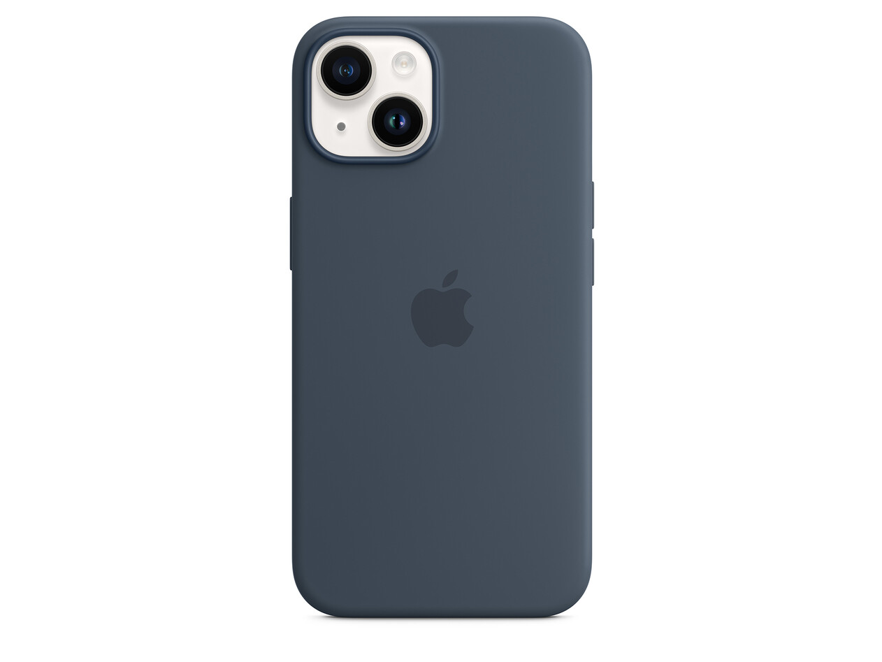 Apple iPhone 14 Silikon Case mit MagSafe, sturmblau