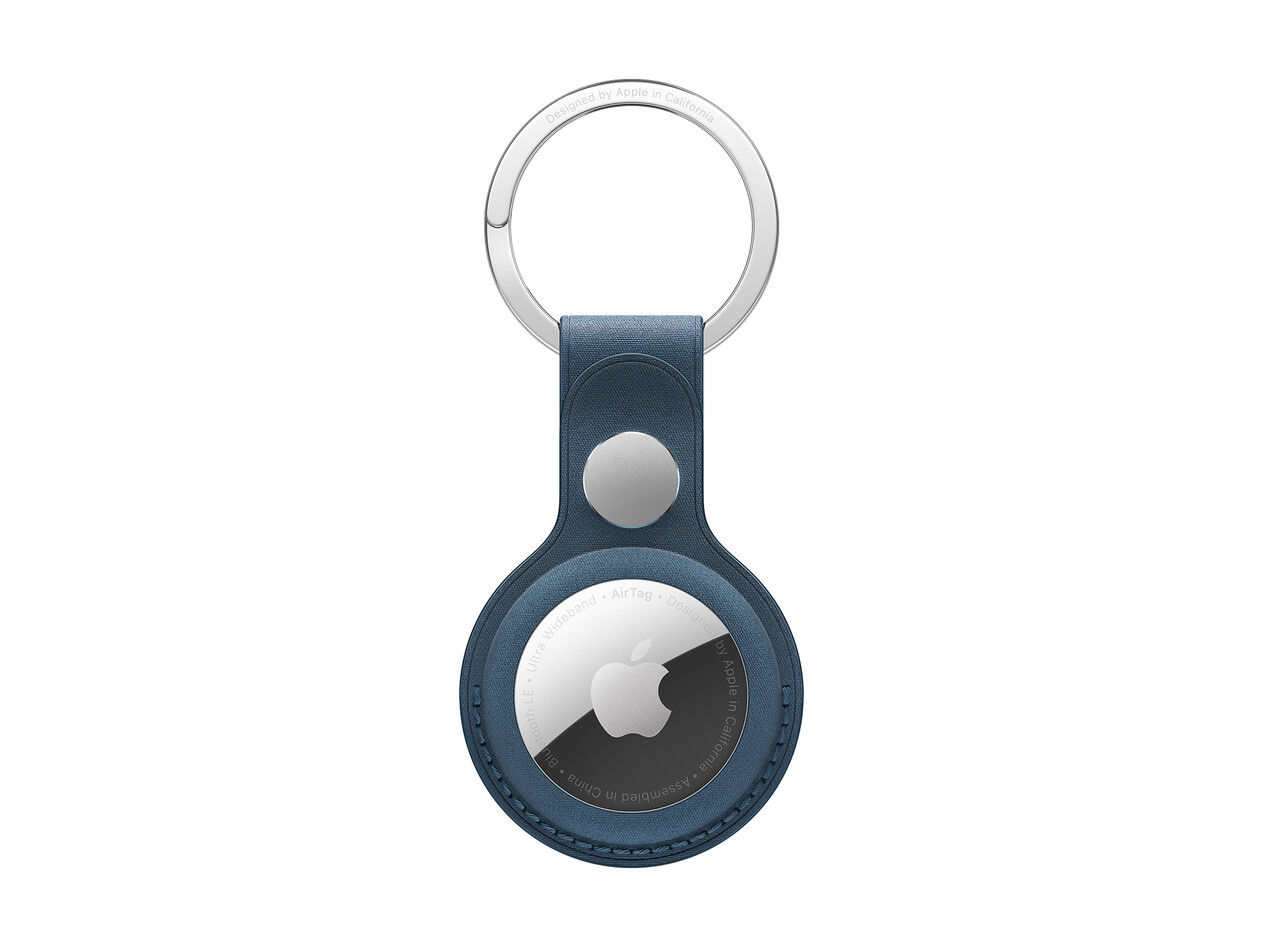 Apple AirTag Feingewebe Schlüsselanhänger, pazifikblau