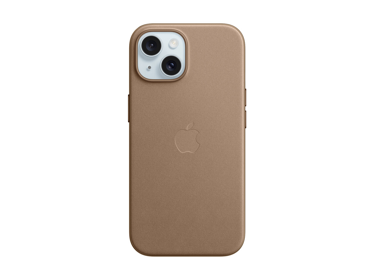 Apple iPhone 15 Feingewebe Case mit MagSafe, taupe braun