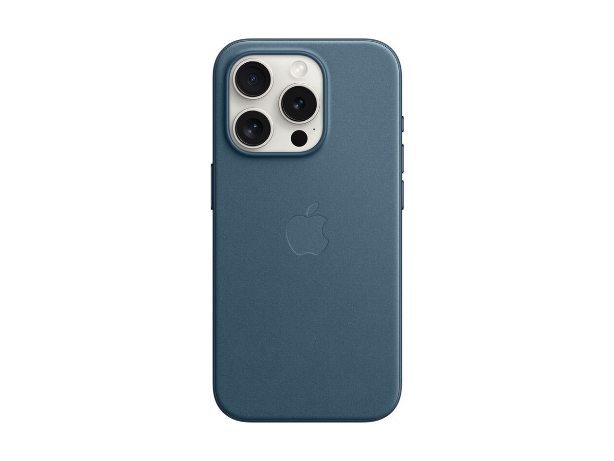 Apple iPhone 15 Pro Feingewebe Case mit MagSafe, pazifikblau