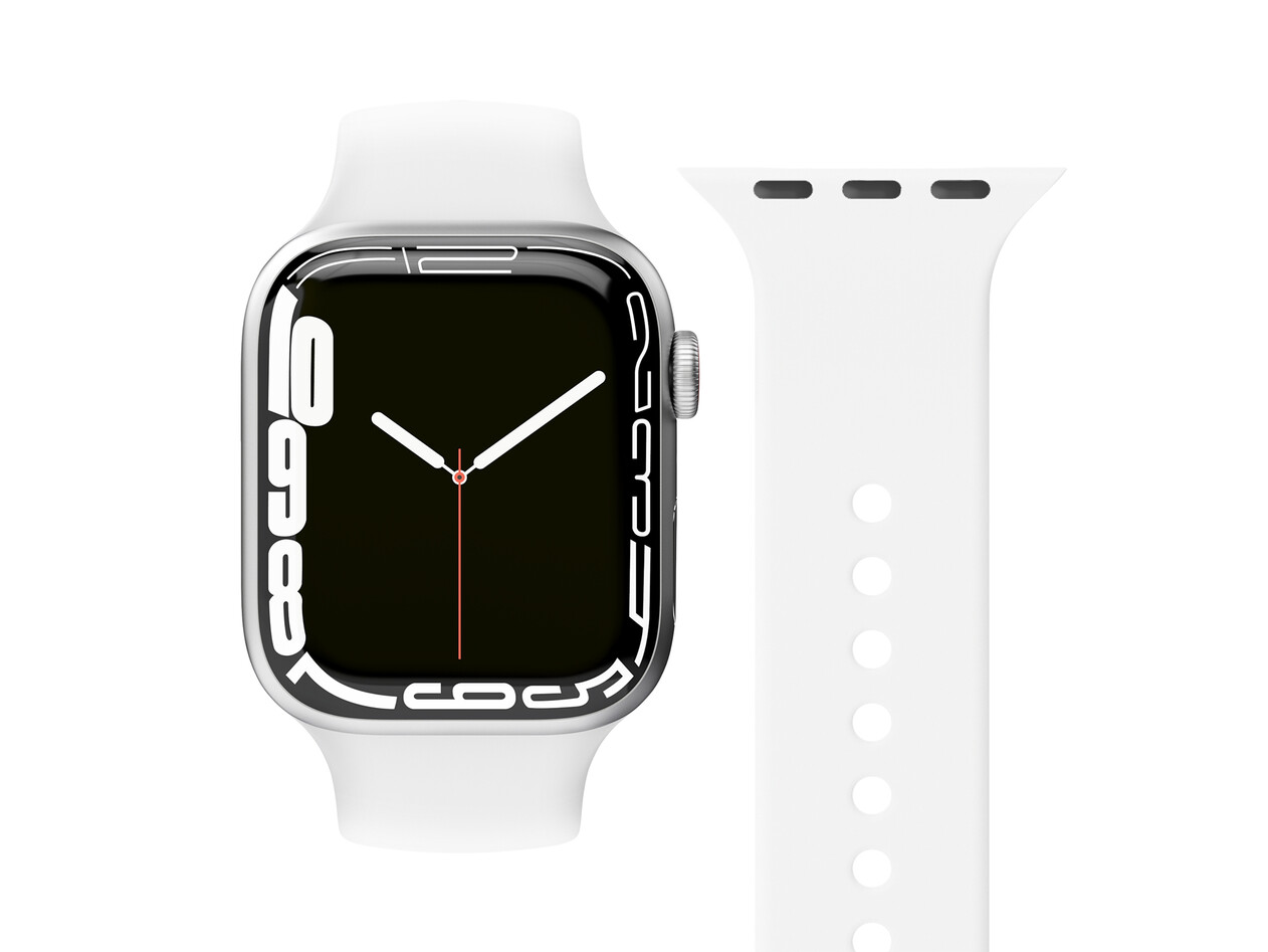 Vonmählen Silikon Loop One für Apple Watch 42/44/45/49 mm, weiß >