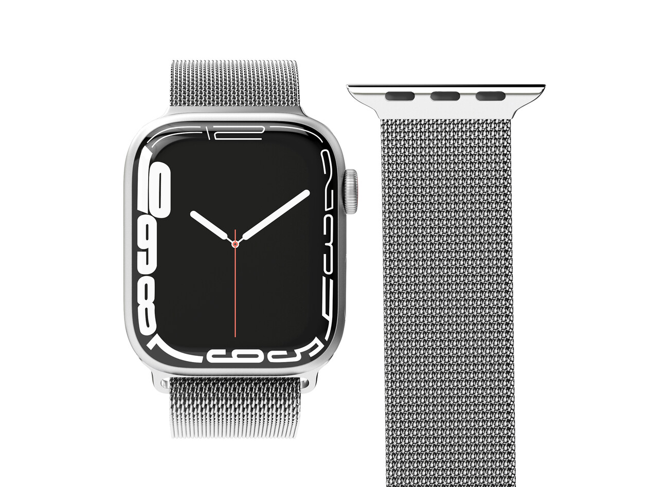 Vonmählen Milanesearmband für Apple Watch 42/44/45/49 mm, silber