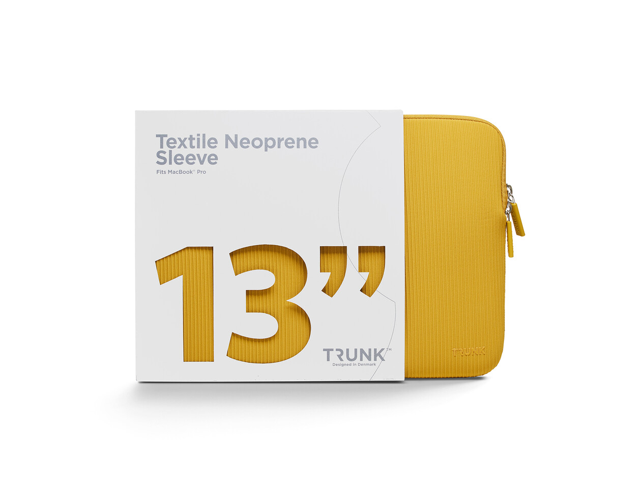 Trunk Textile Neopren Sleeve gerippt für MacBook Air/MacBook Pro 13&quot;, gelb