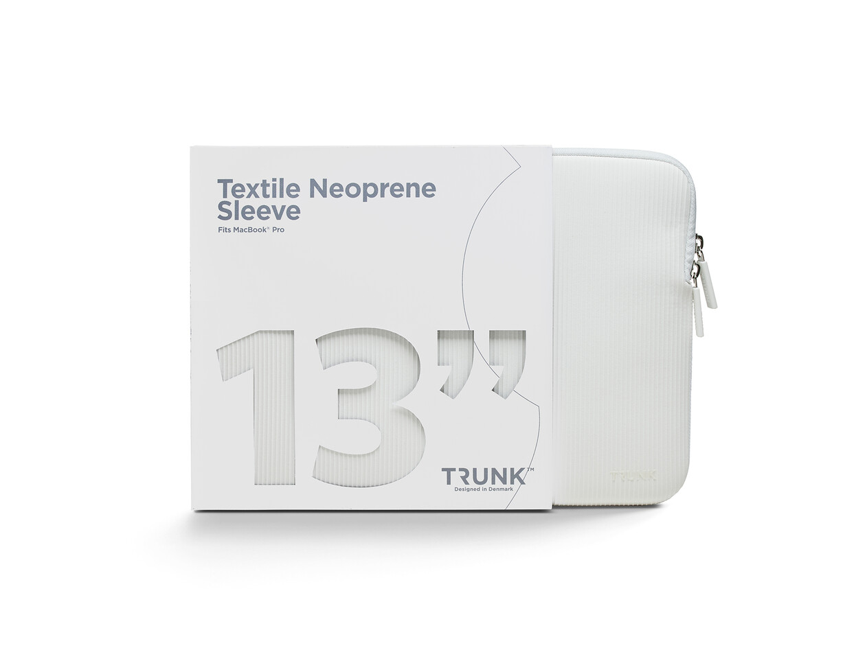Trunk Textile Neopren Sleeve gerippt für MacBook Air/MacBook Pro 13&quot;, weiss