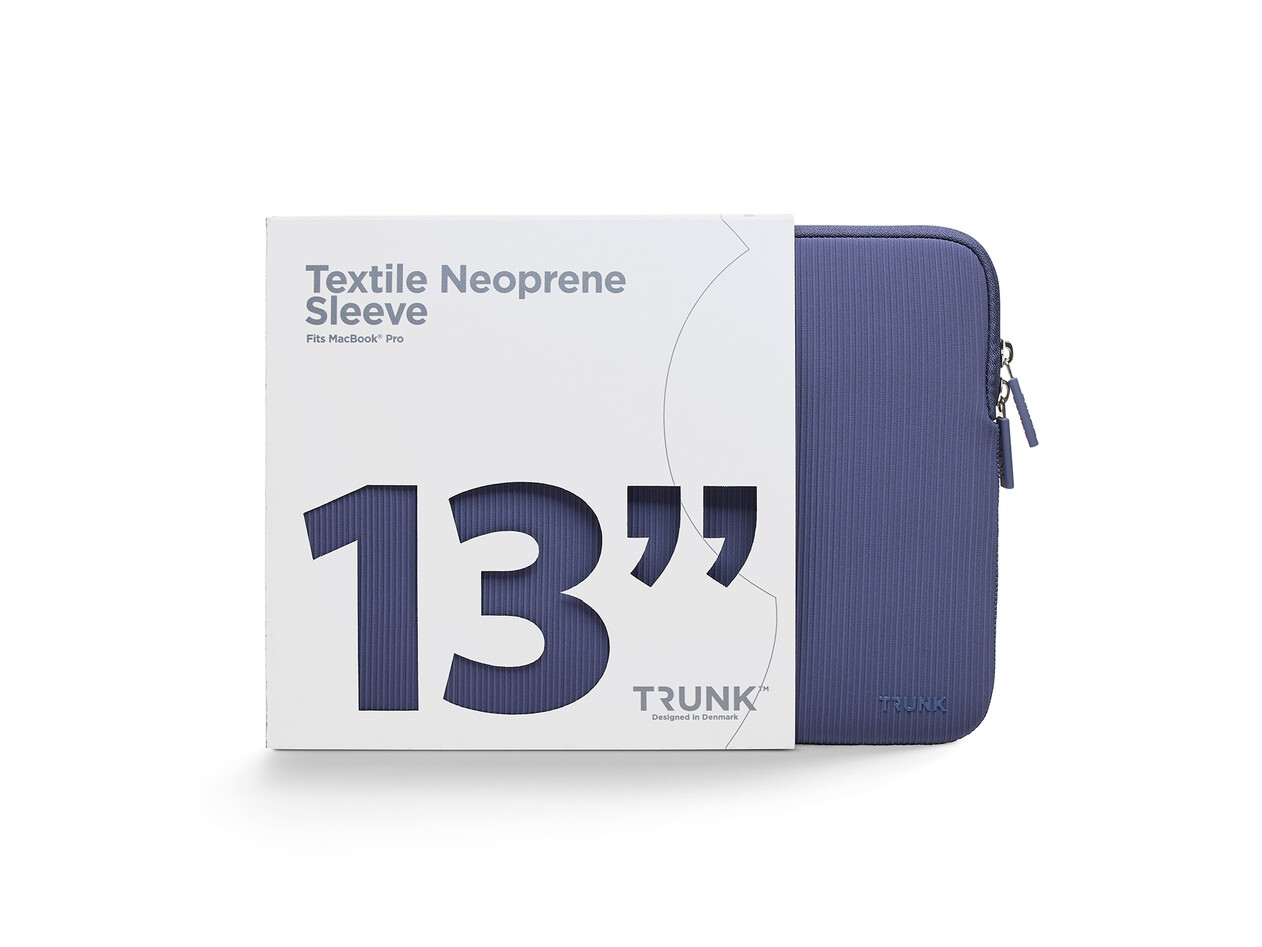 Trunk Textile Neopren Sleeve gerippt für MacBook Air/MacBook Pro 13&quot;, blau