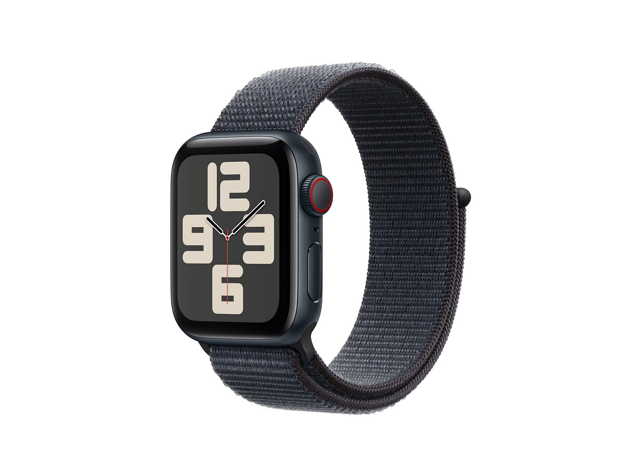 Apple Watch SE GPS + Cellular, Aluminium mitternacht, 40mm mit Sportarmband, tinte