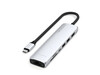 Satechi USB-C 7-in-1 Slim Multiport Adapter mit Ethernet, silber